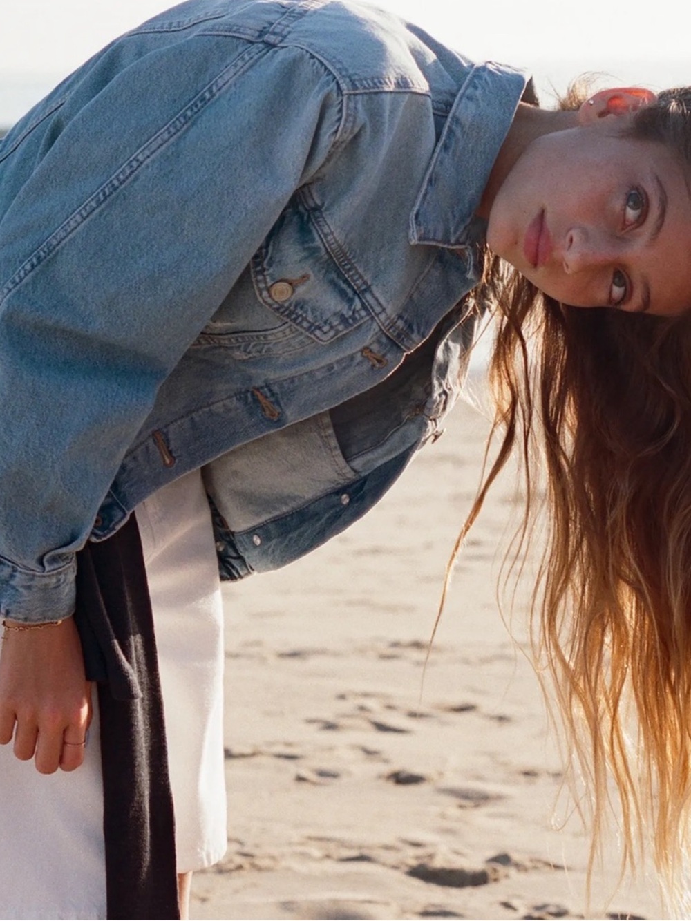 ZARA Distressed Light Wash Denim Trucker Jacket | Youth 13-14 / women’s small